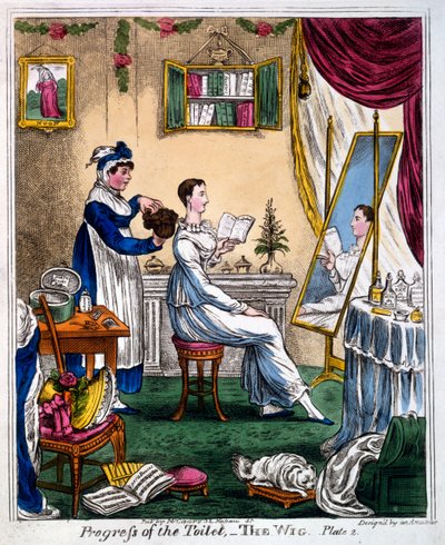 Progress of the Toilet - The Wig, early 19th century by James Gillray